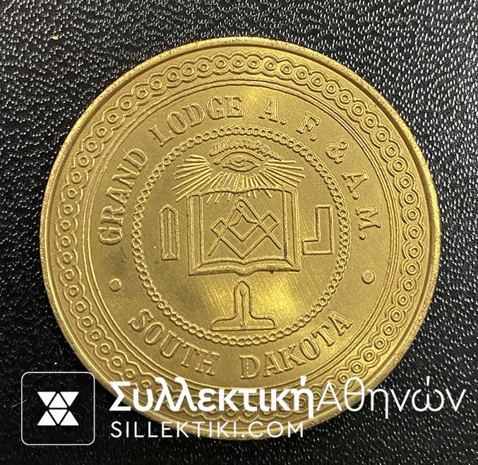 Masonic medal Grand Lodge South Dacota 1875 1975
